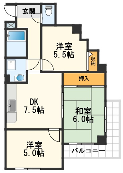 【間取り】 | ベルハウス高槻