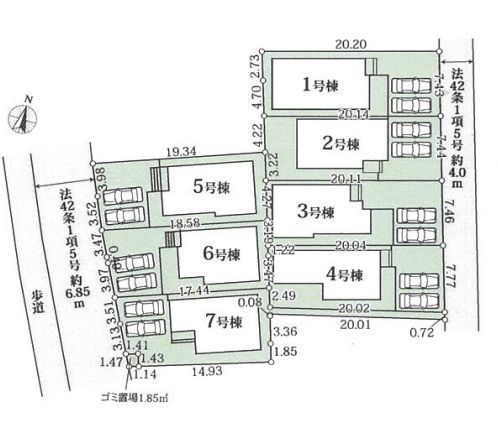 小田原市堀之内新築戸建て　2期6号棟の区画図|区画図「小田原市堀之内新築戸建て」