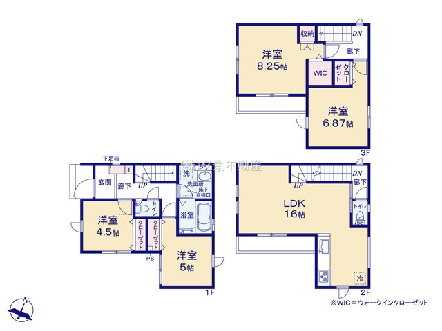 《仲介手数料無料》志木市中宗岡２丁目7-50(全1戸)新築一戸建てグラファーレの間取り