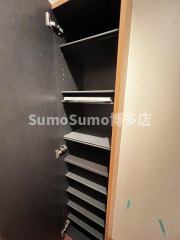 コンフォートベネフィス西新東の玄関|収納もある玄関です