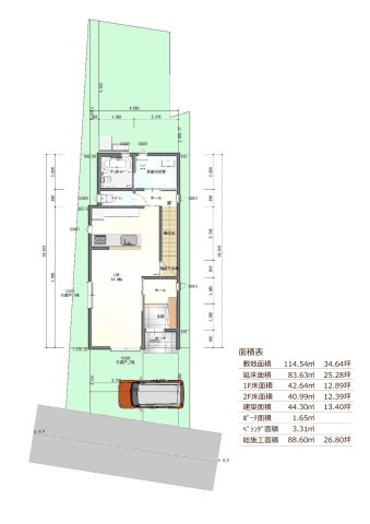 生駒郡斑鳩町龍田3丁目土地1号地(建築条件付)の土地図
