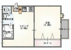 ジョーヌ駈上の間取り