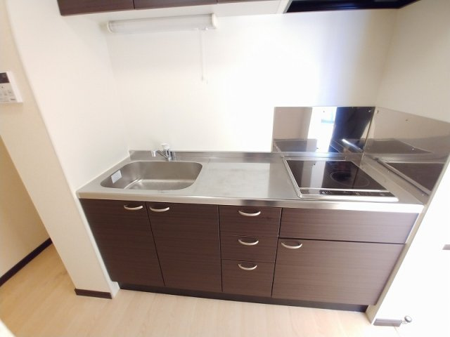 レオネクスト輝のキッチン|右手前がIH･左奥が電気コンロ