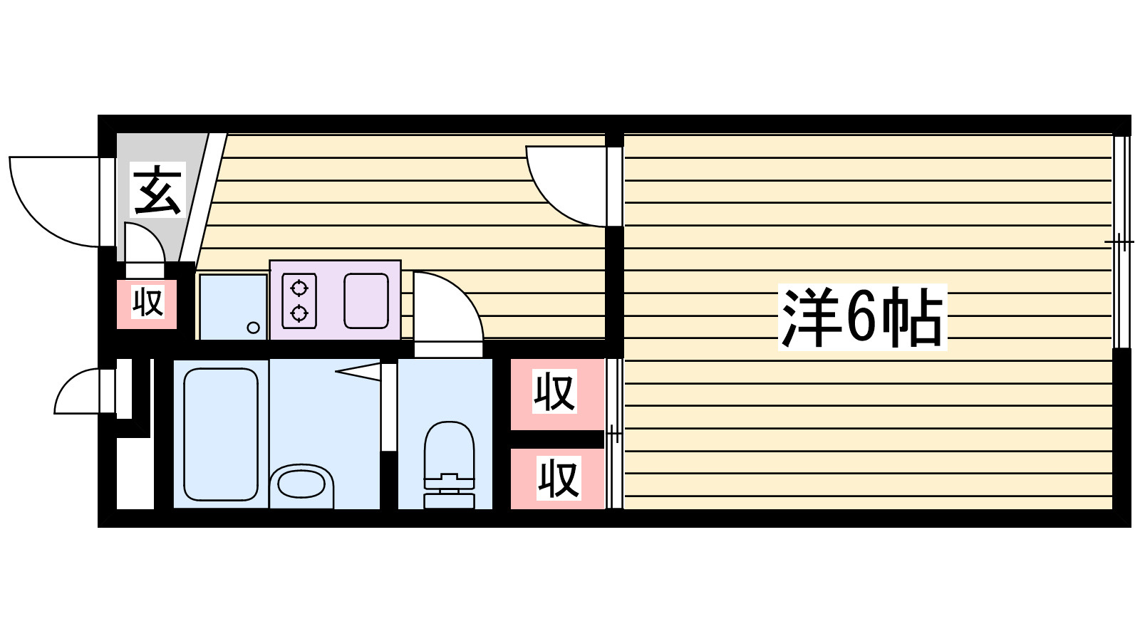 明石市藤江のアパートの間取り
