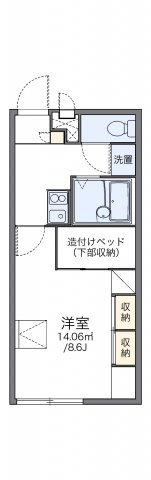 レオパレス東原の間取り|代表的な間取のため実際の間取とは異なる場合があります