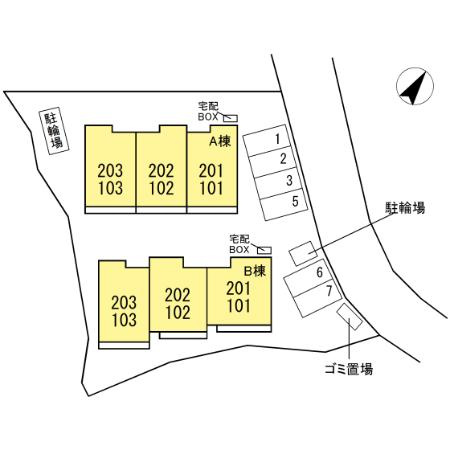 ルミエールAの区画図