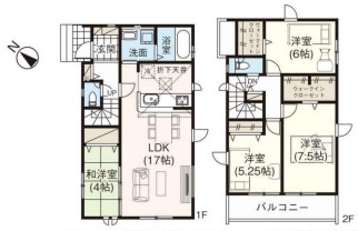 伊奈町本町　8期　新築一戸建て　グラファーレ　04の間取り|伊奈町本町8期　新築一戸建て　グラファーレ　04、4LDK、土地面積134.75m2、建物面積97.71m2