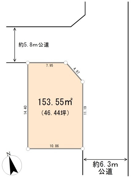 東松山市和泉町 土地46坪の土地図