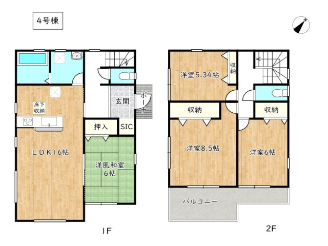 【間取り】 | たつの市龍野町末政7期／全4棟
