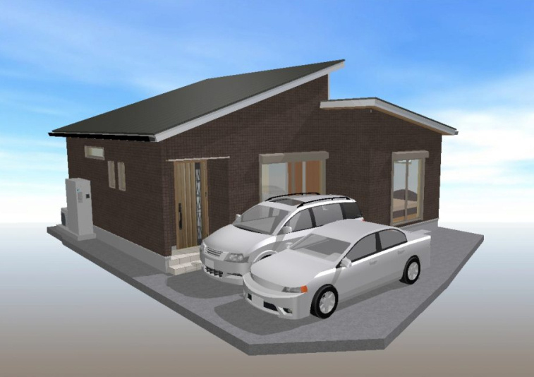 高知市福井東町（南）-建築条件付き-売土地の外観パース|外観パースです