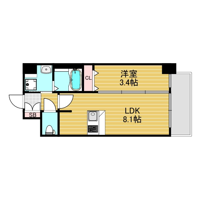 プレサンス新大阪ジェイズの間取り