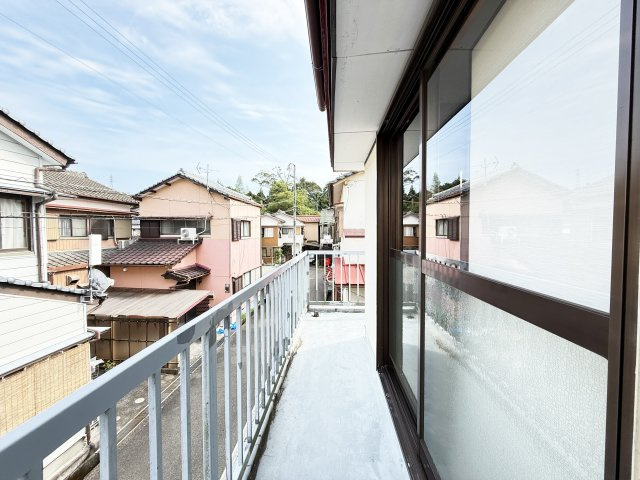 大津乙貸家のバルコニー