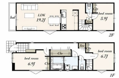 松原2丁目・売地の参考プラン