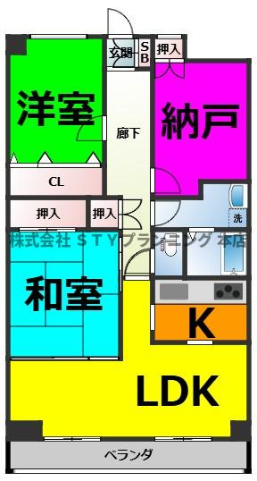 仲介手数料０円！サクラ雪見レジデンスの間取り