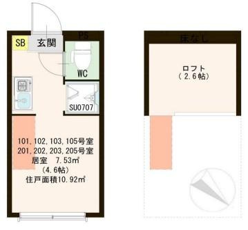 杉並区和泉１丁目のアパートの間取り