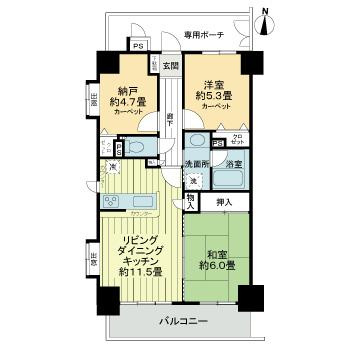 ライオンズマンション本川越駅前の間取り