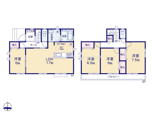 【間取り】 | ハートフルタウン　あきる野市秋留3丁目　新築　全6棟　C号棟 | 4LDK
