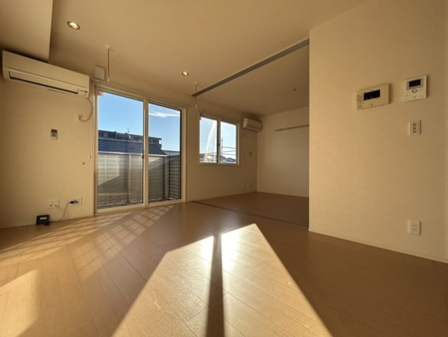 前橋市駒形町のアパートのバルコニー