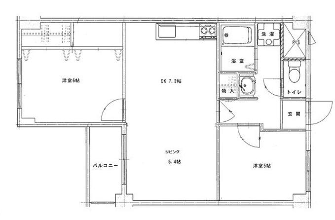 ユニーブル六甲南棟の間取り
