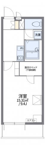 レオパレスアゼリアパークの間取り
