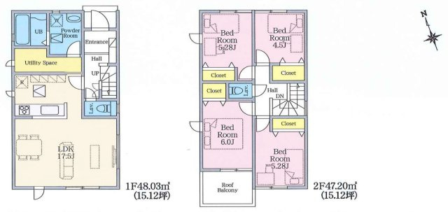【新築戸建】高崎市並榎町24-1期　の間取り|■間取り図｜敷地面積：149.94（約45.36坪）　建物面積：95.23（約28.80坪）