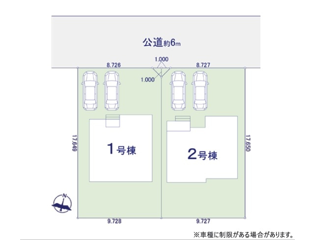 【区画図】 | 坂戸市片柳5期　全2棟　1号棟 | 1号棟
