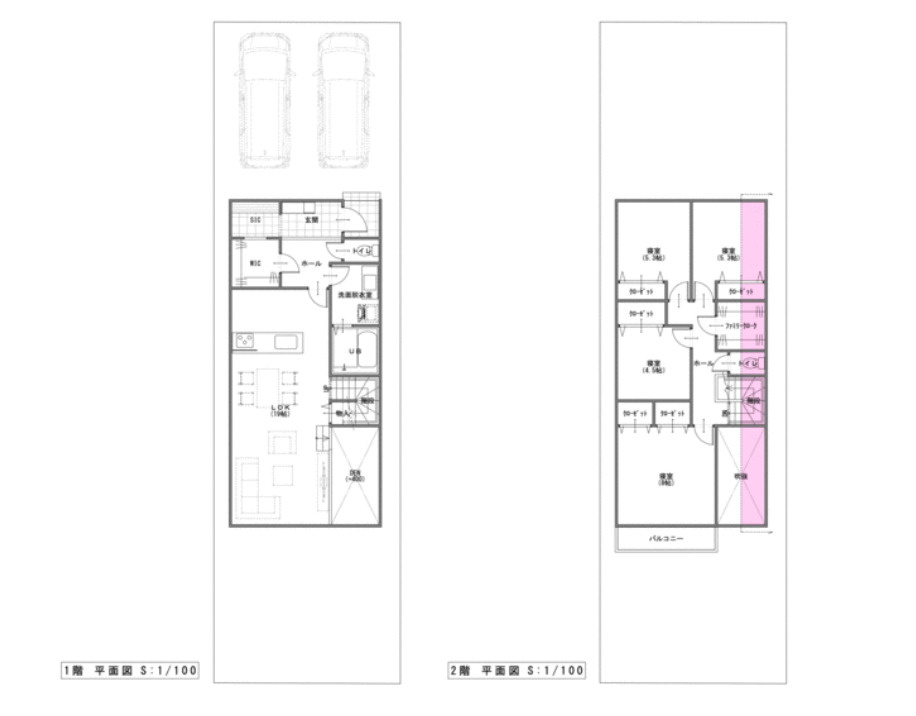 ☆横浜市磯子区洋光台５丁目　土地の土地図＋建物プラン例