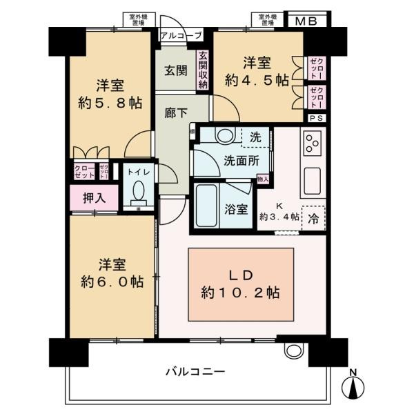 サンセリテ太田の間取り