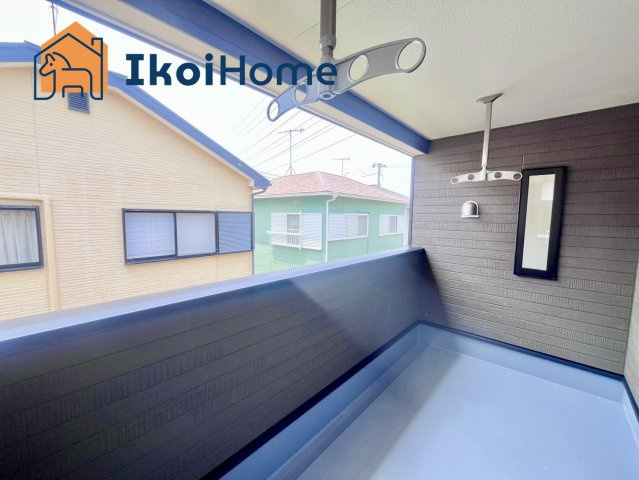 神戸市西区玉津町高津橋第5　2号棟　新築戸建のバルコニー|【ホームページに現地動画掲載中】●年中無休：当日予約可●バルコニーは屋根がついているので安心です。