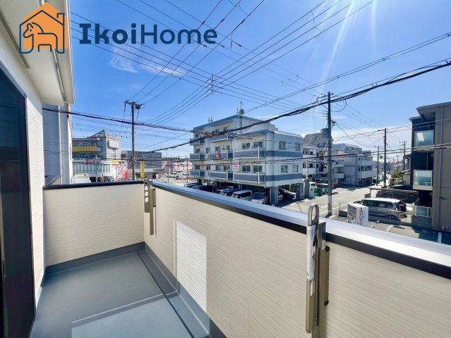 神戸市西区北別府5丁目　第10　2号棟　新築のバルコニー|【ホームページに現地動画掲載中】●年中無休：当日予約可●2面バルコニー！エアコン代の削減にも！