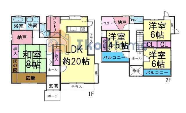 神戸市西区宮下3丁目　中古一戸建の間取り|【ホームページに現地動画掲載中】●年中無休：当日予約可●納戸2ヵ所、パントリー有で収納に困りません♪