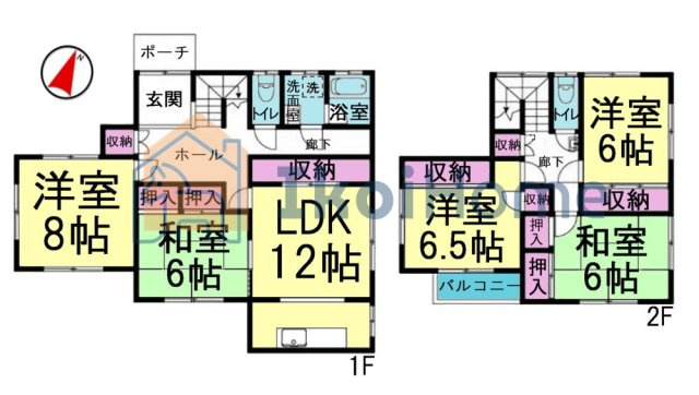 神戸市西区押部谷木幡　中古戸建の間取り|●年中無休：当日予約可●南向きで陽当たり良好！ゆったり5LDKの間取りです！お庭でガーデニングも♪