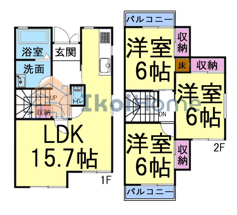神戸市西区春日台2丁目　中古戸建の間取り|【ホームページに現地動画掲載中】●年中無休：当日予約可●全居室6帖以上＆全部屋収納付き！