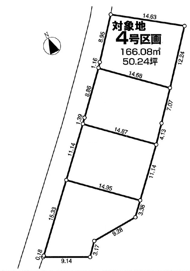 【サンスターホーム】瑞穂町箱根ヶ崎　売地4号区画の土地図