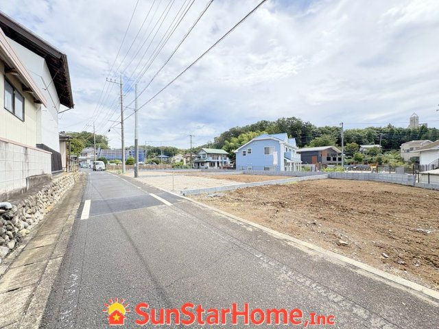 【サンスターホーム】瑞穂町箱根ヶ崎　売地4号区画の前面道路含む現地写真
