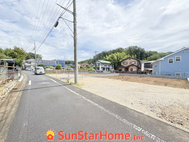 【サンスターホーム】瑞穂町箱根ヶ崎　売地2号区画の前面道路含む現地写真