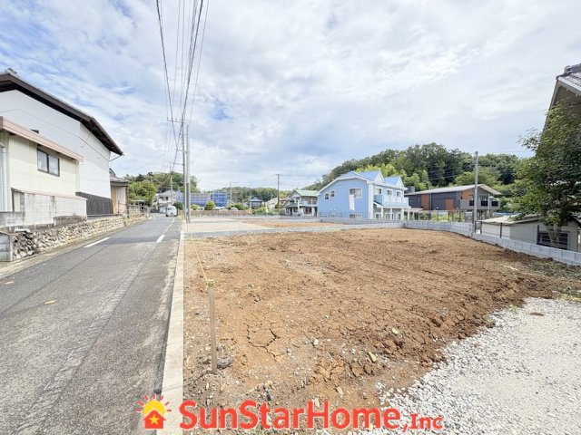 【サンスターホーム】瑞穂町箱根ヶ崎　売地1号区画の前面道路含む現地写真