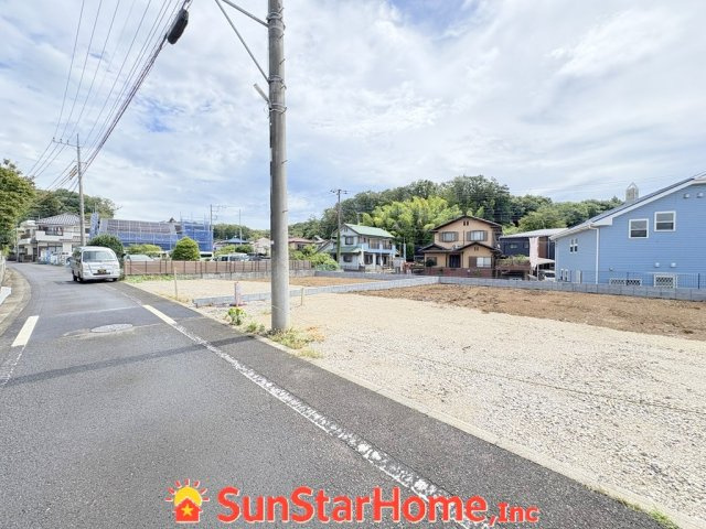 【サンスターホーム】瑞穂町箱根ヶ崎　売地1号区画の前面道路含む現地写真