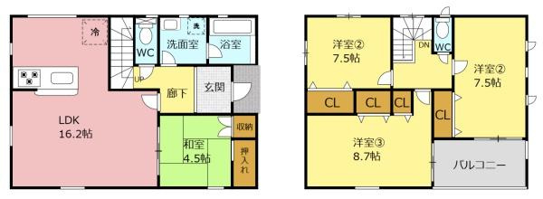 横塚1丁目　中古の間取り|※図面と現況が異なる場合は現況を優先させていただきます。