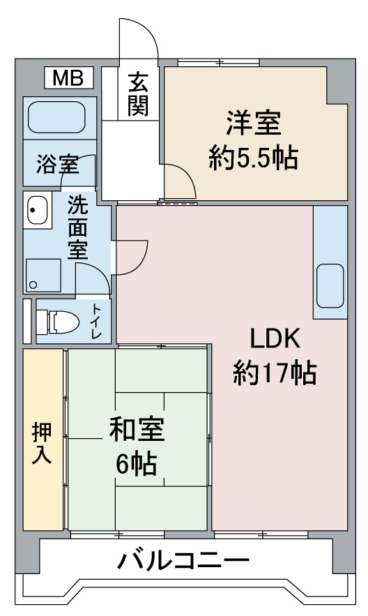 ハイツ白山の間取り