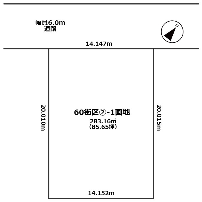 金田西売地の土地図