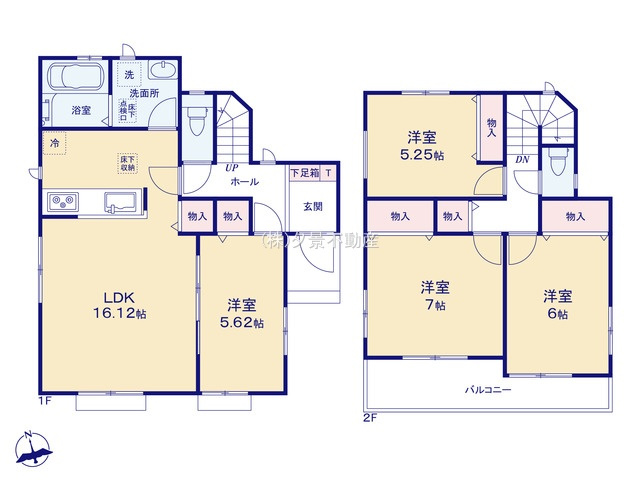 《仲介手数料無料》緑区大字三室615-1(L号棟)新築一戸建てハートフルタウンの間取り