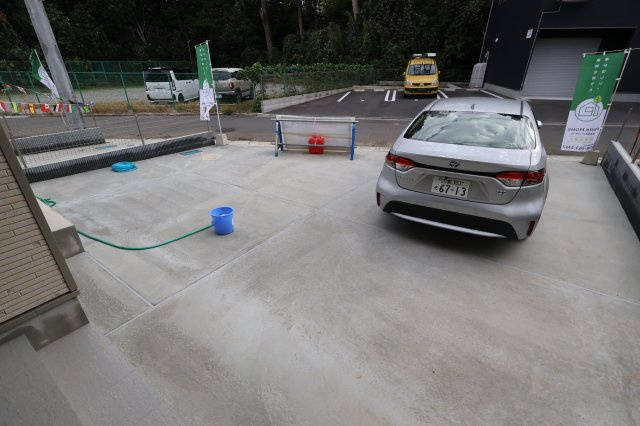 《仲介手数料無料》緑区大字三室615-1(M号棟)新築一戸建てハートフルタウンの駐車場|撮影日 2025年11月11日 14:00 曇り