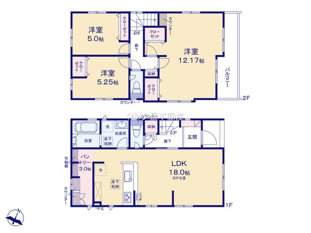 《仲介手数料無料》北区大成町４丁目549-2(全1戸)新築一戸建てブルーミングガーデンの間取り