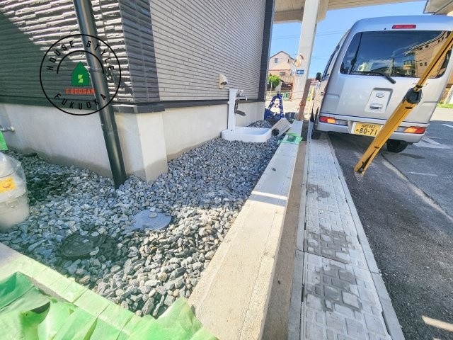 大野城市雑餉隈町1丁目第1-1棟（1号棟）の庭|お庭で自由な時間を過ごせます。