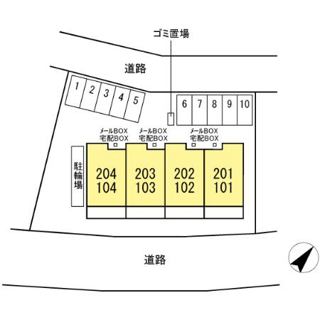 クレール鳥の駐車場