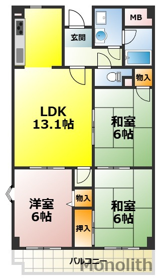 シャトークレールの間取り
