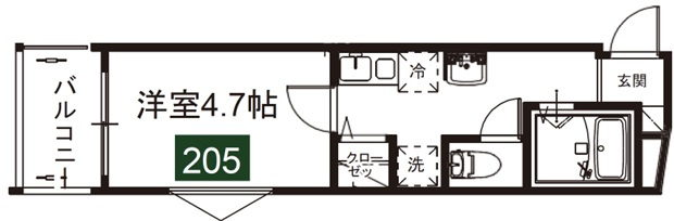 メルディア与野本町ⅡAの間取り