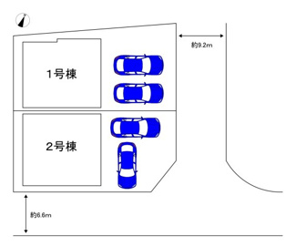 【区画図】 | 赤坂台５丁　新築分譲住宅　全２区画