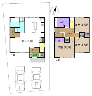 【土地図＋建物プラン例】 | 建築条件付き宅地　高知市神田 | プランです